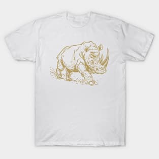 Rhino Run Wild, Rhinoceros T-Shirt